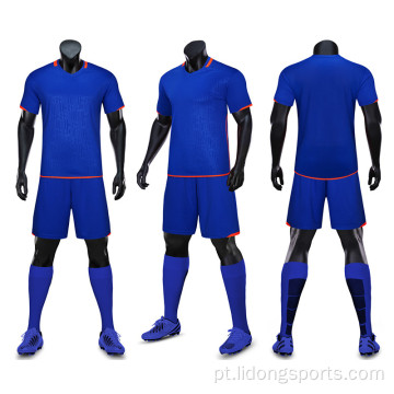 Venda quente Respirável uniforme de futebol conjunto uniforme de futebol feitos sob encomenda de futebol de futebol personalizar a equipe de nome